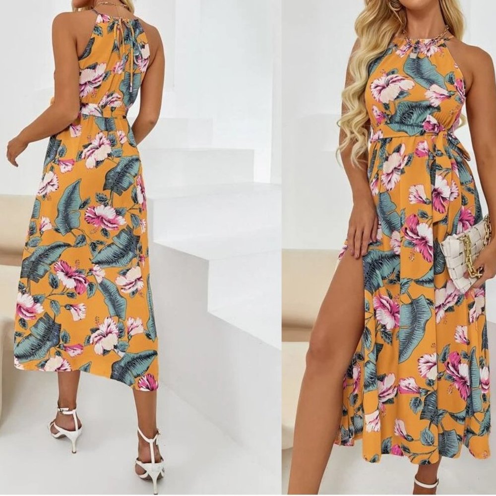 NEW!!  Tropical Print Dress